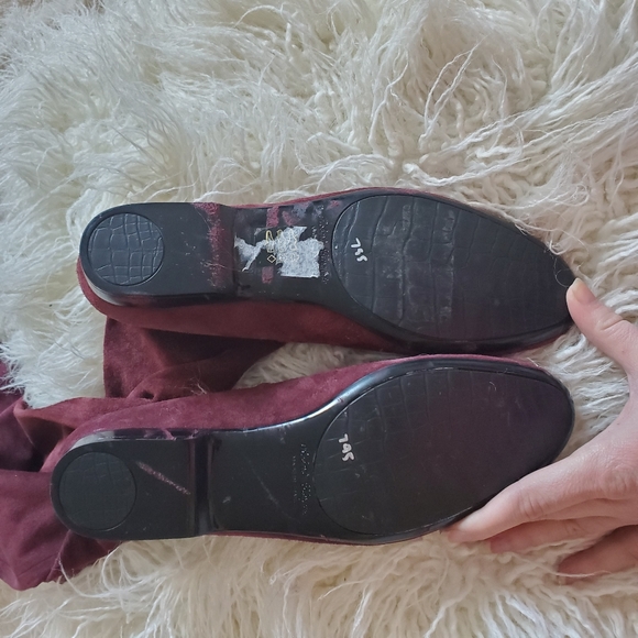 Robert Clergerie Fissal Thigh High Maroon Boots - Picture 5 of 5